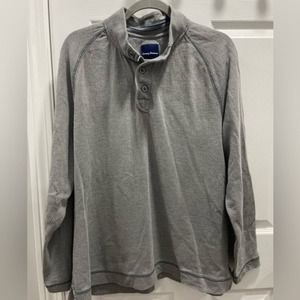 Tommy Bahamas Grey XL men’s pullover 1/4 snap sweatshirt